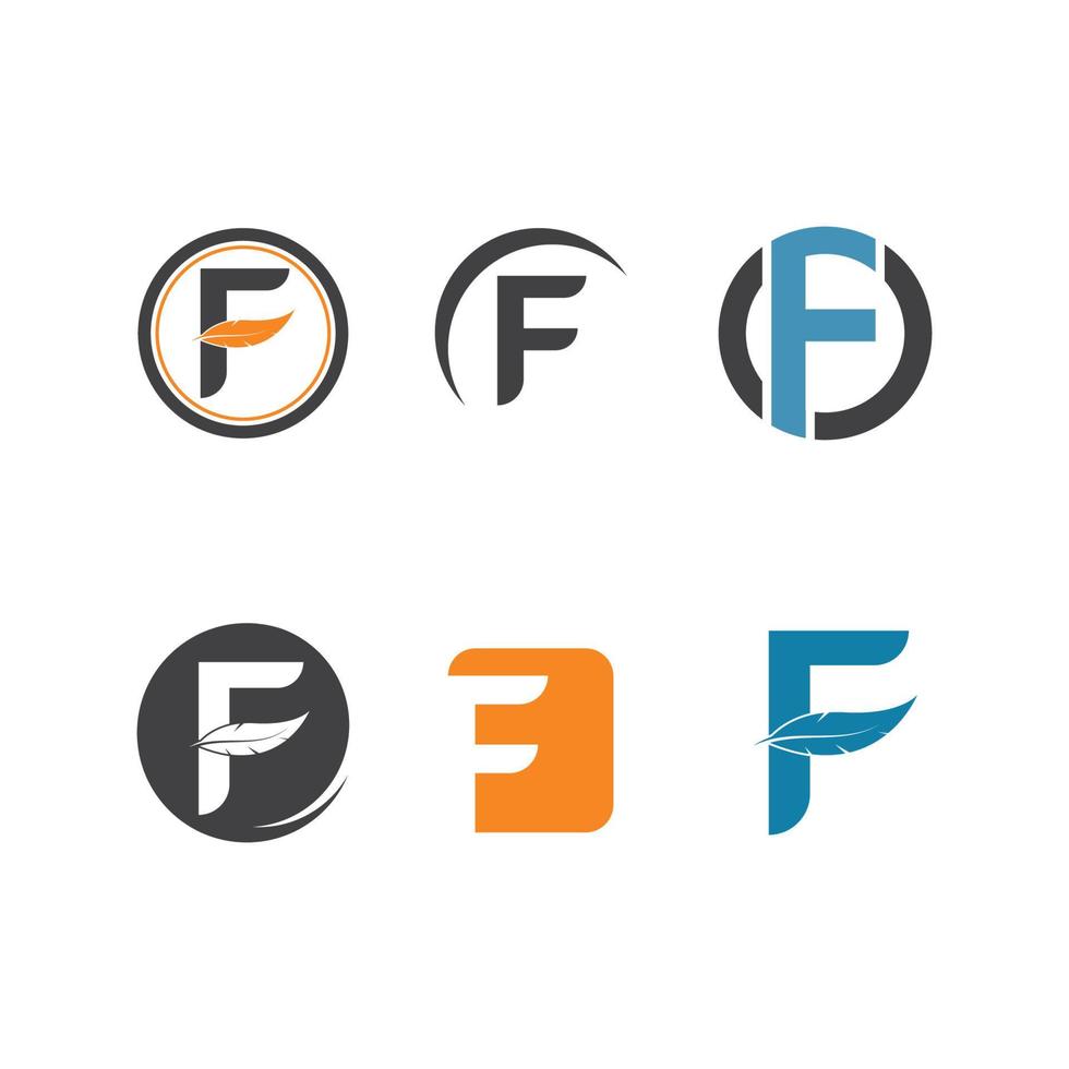 vector de ilustración de icono de logotipo de letra f