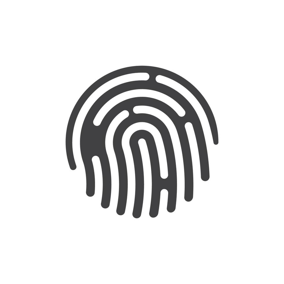 fingerprint logo icon illustration vector template