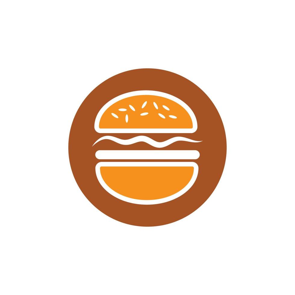 Diseño de ilustración de vector de icono de hamburguesa