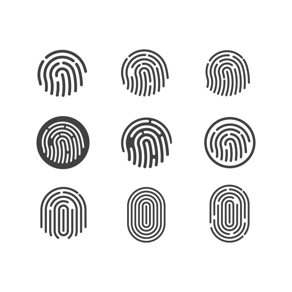 fingerprint logo icon illustration vector template