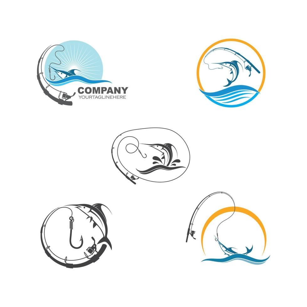 fishing logo icon  vector illustration