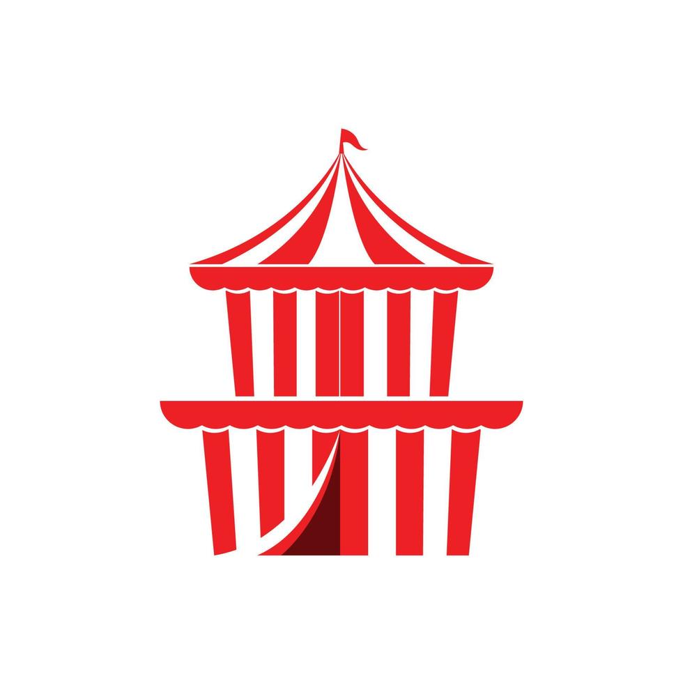 Circus tent logo template Vector