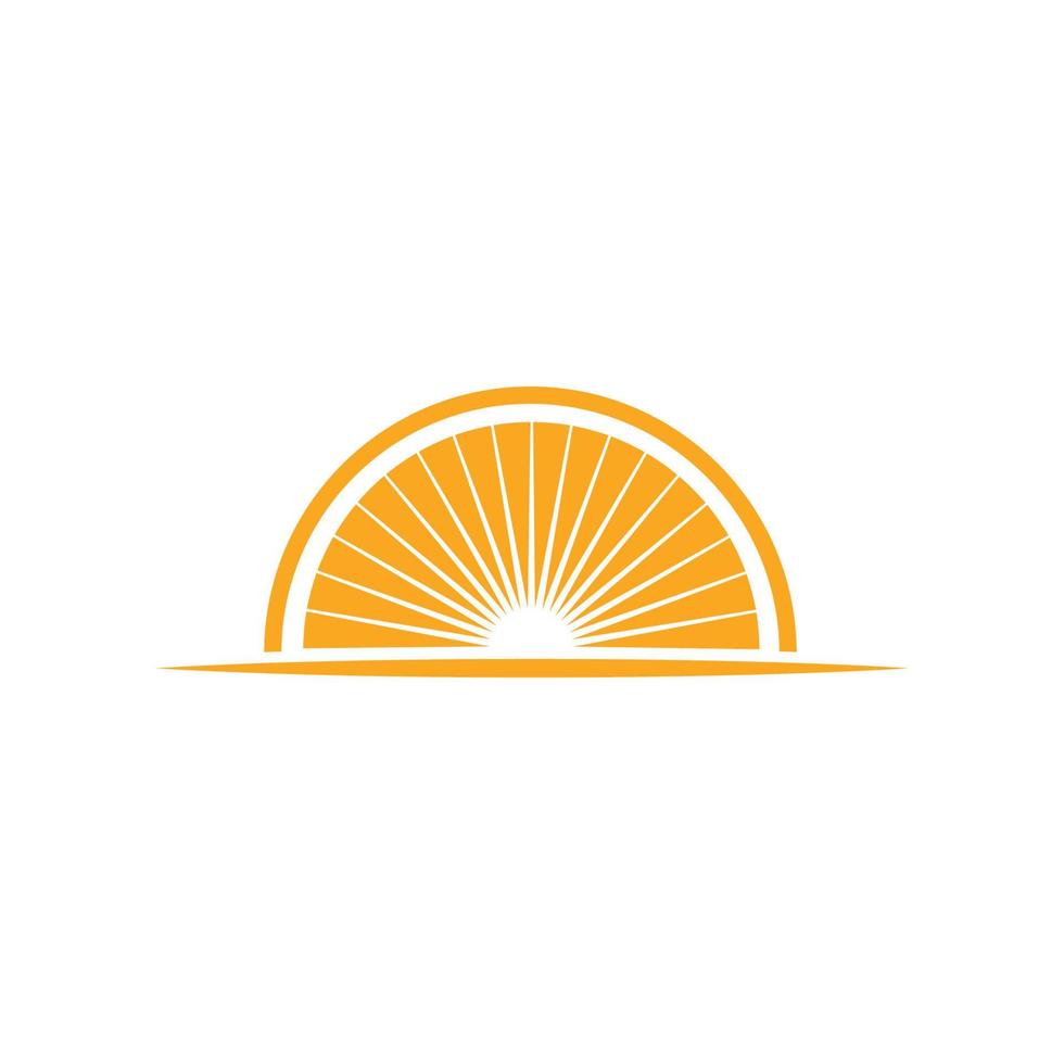 icono de vector de logotipo de ilustración de sol