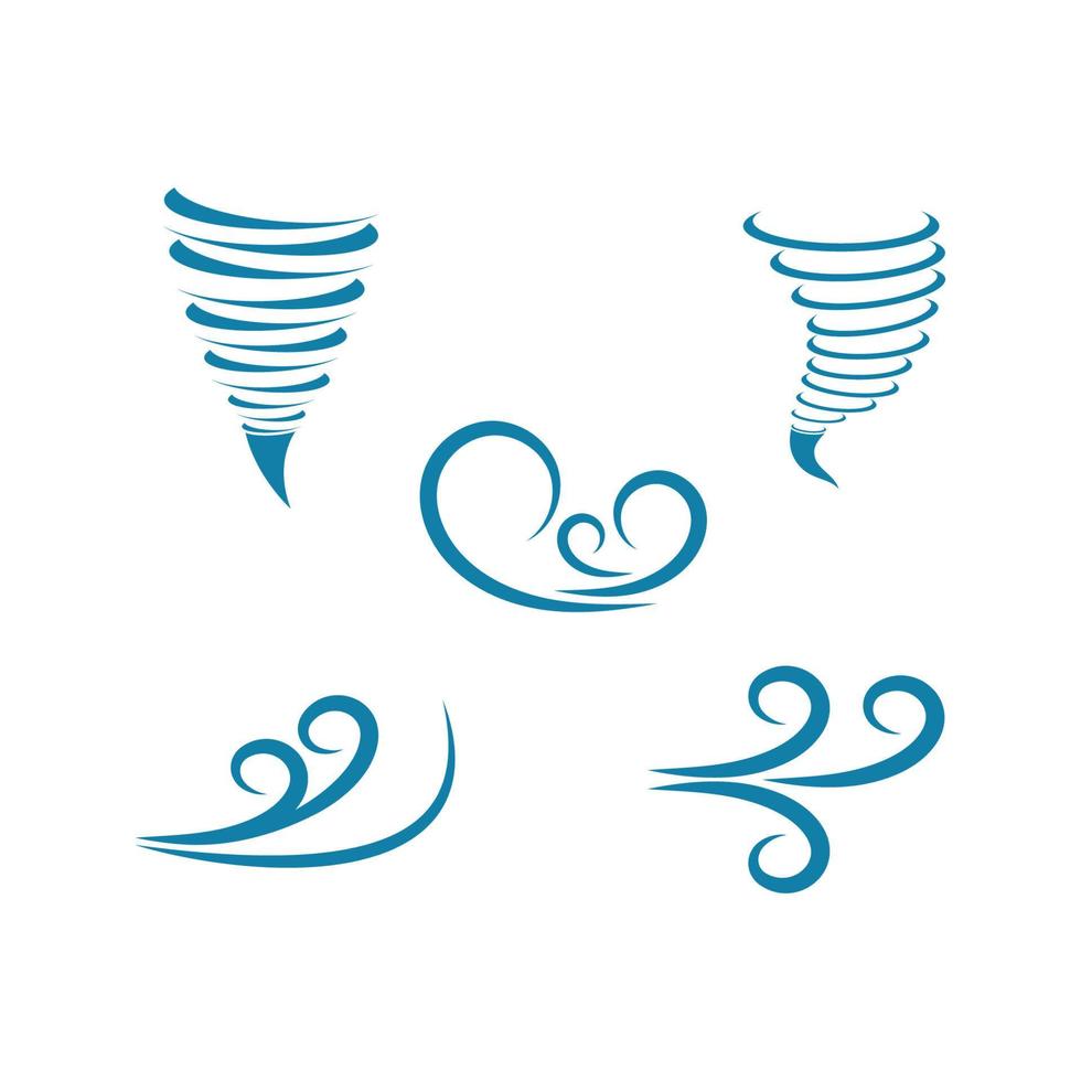 ilustración de vector de logotipo de icono de viento