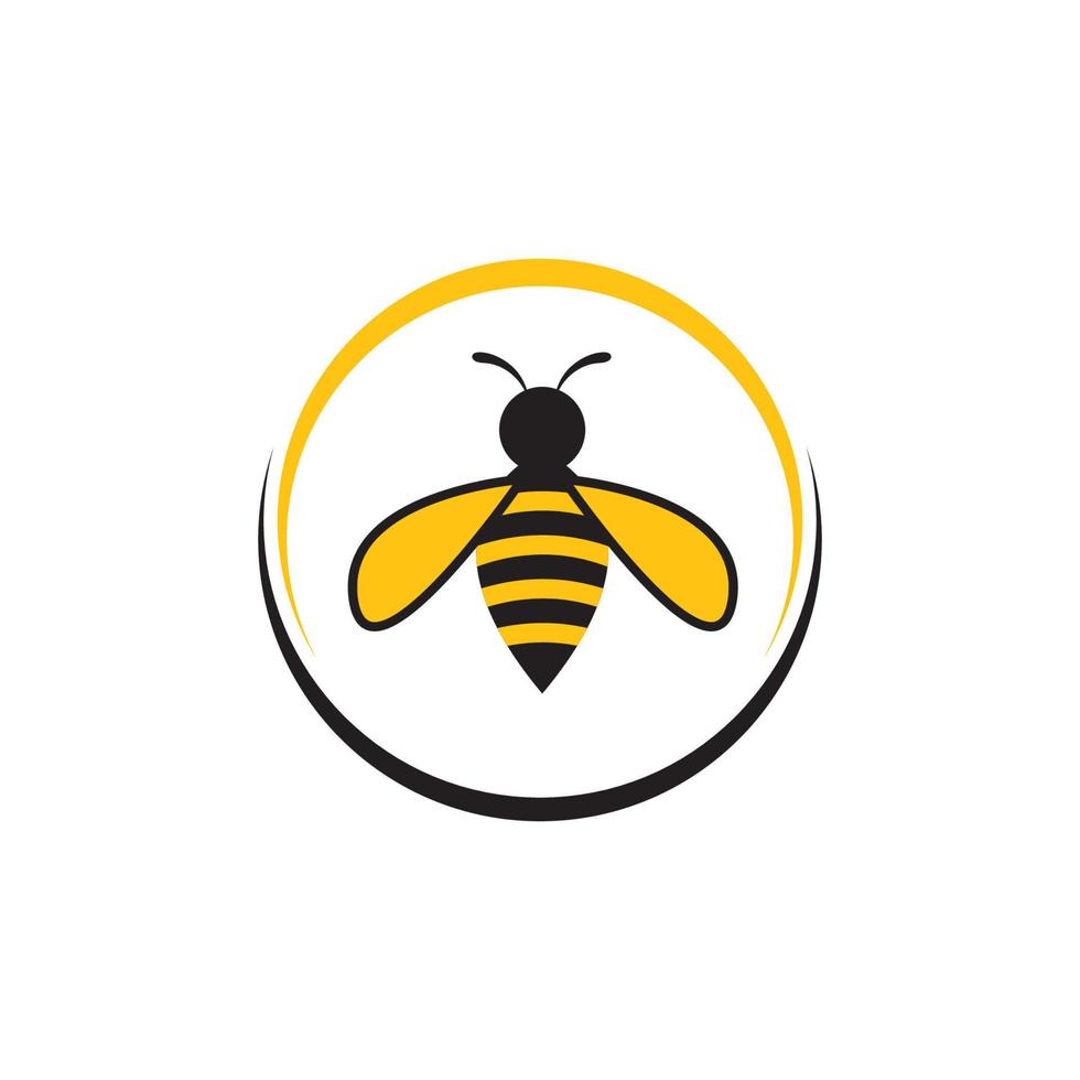 honey Bee Logo Template vector icon illustration