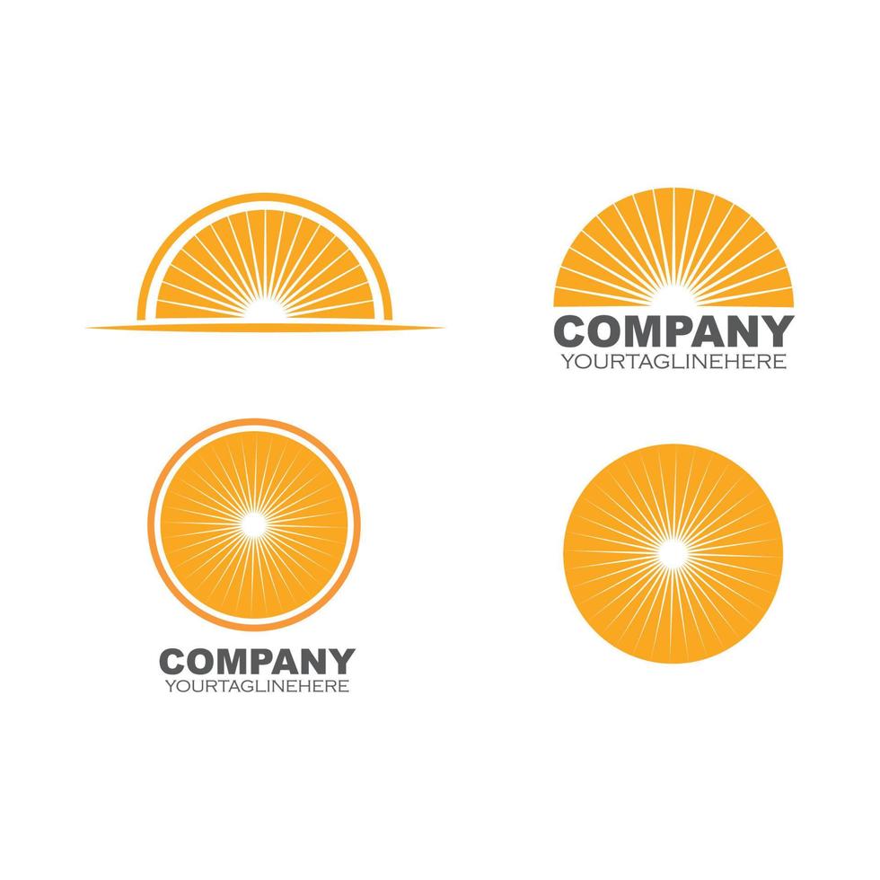 icono de vector de logotipo de ilustración de sol