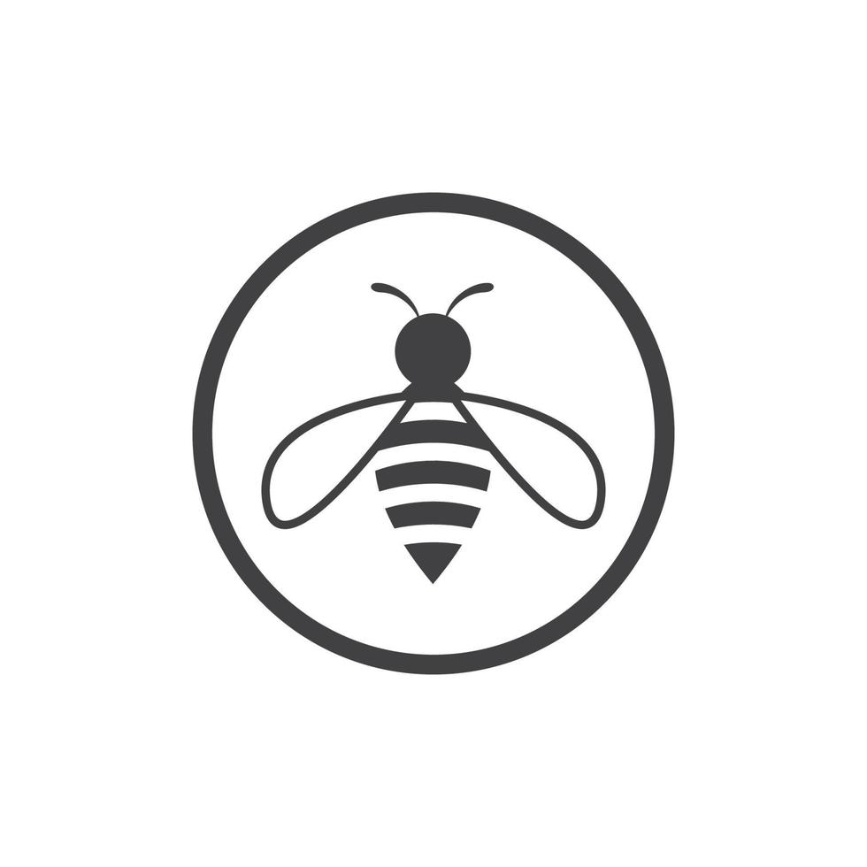 honey Bee Logo Template vector icon illustration