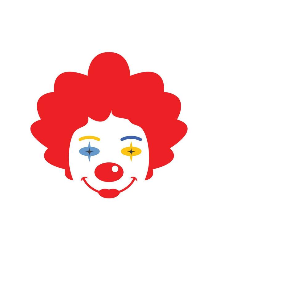 diseño de icono de vector de ilustración de payaso