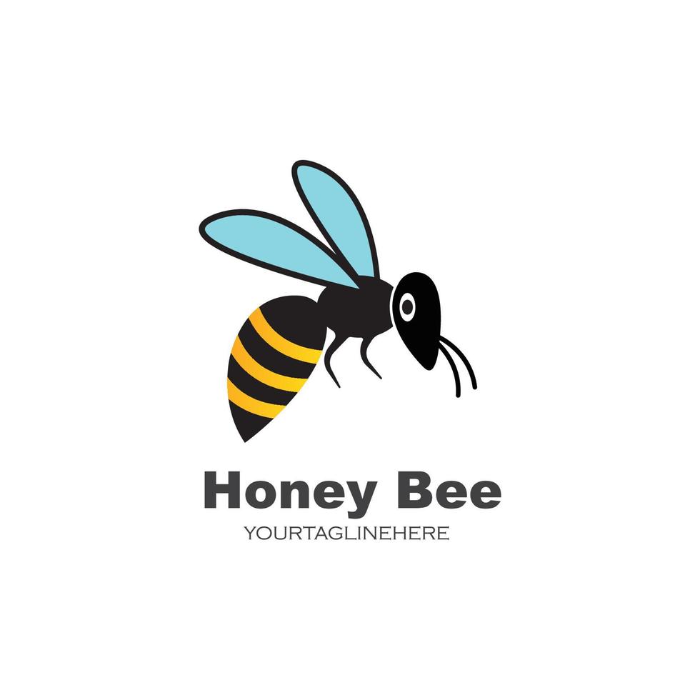 honey Bee Logo Template vector icon illustration