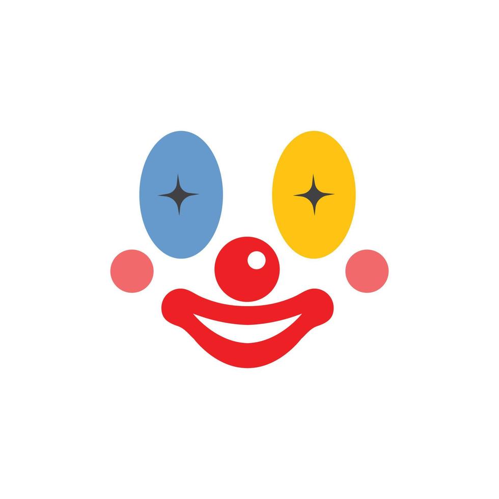 clown face illustration vector icon design