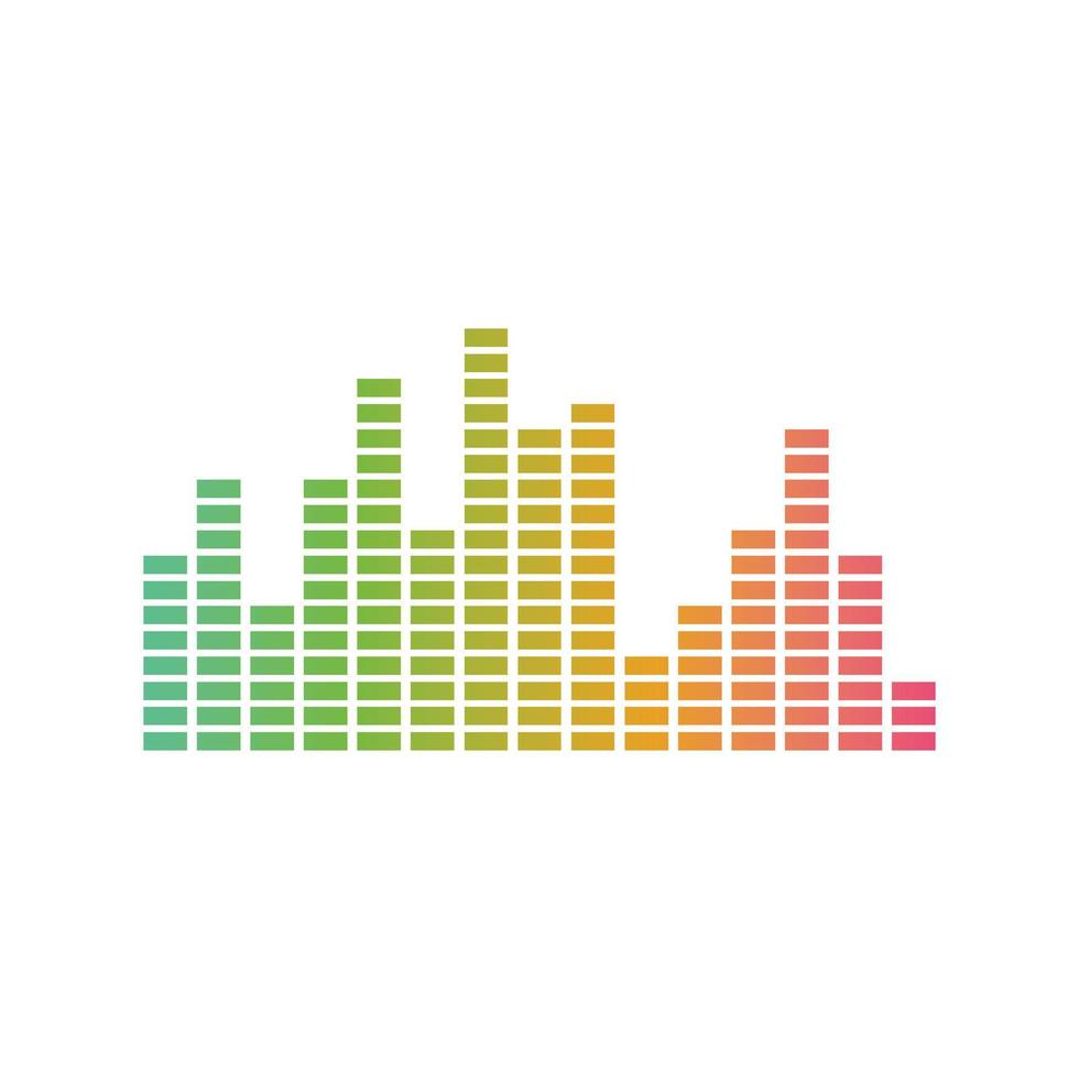 ecualizador, ondas de sonido y efecto de sonido ilustración logo vector icono