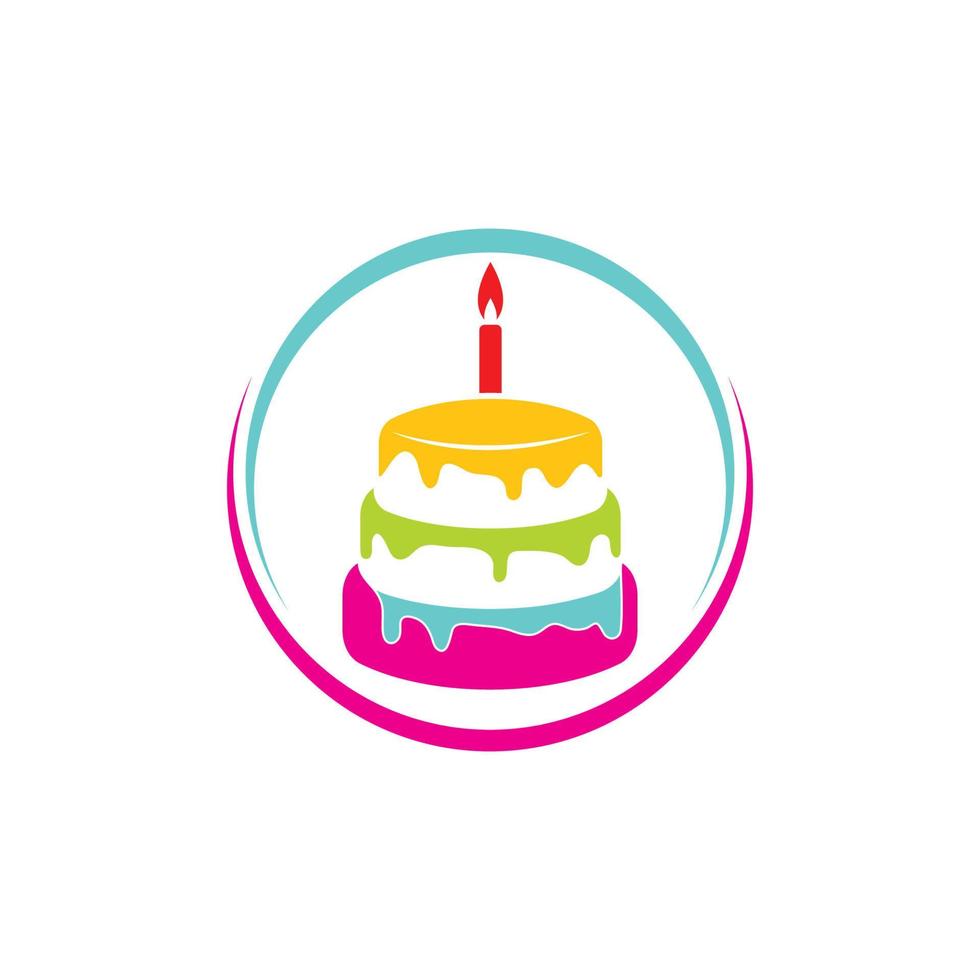 pastel panadería icono logo vecto vector