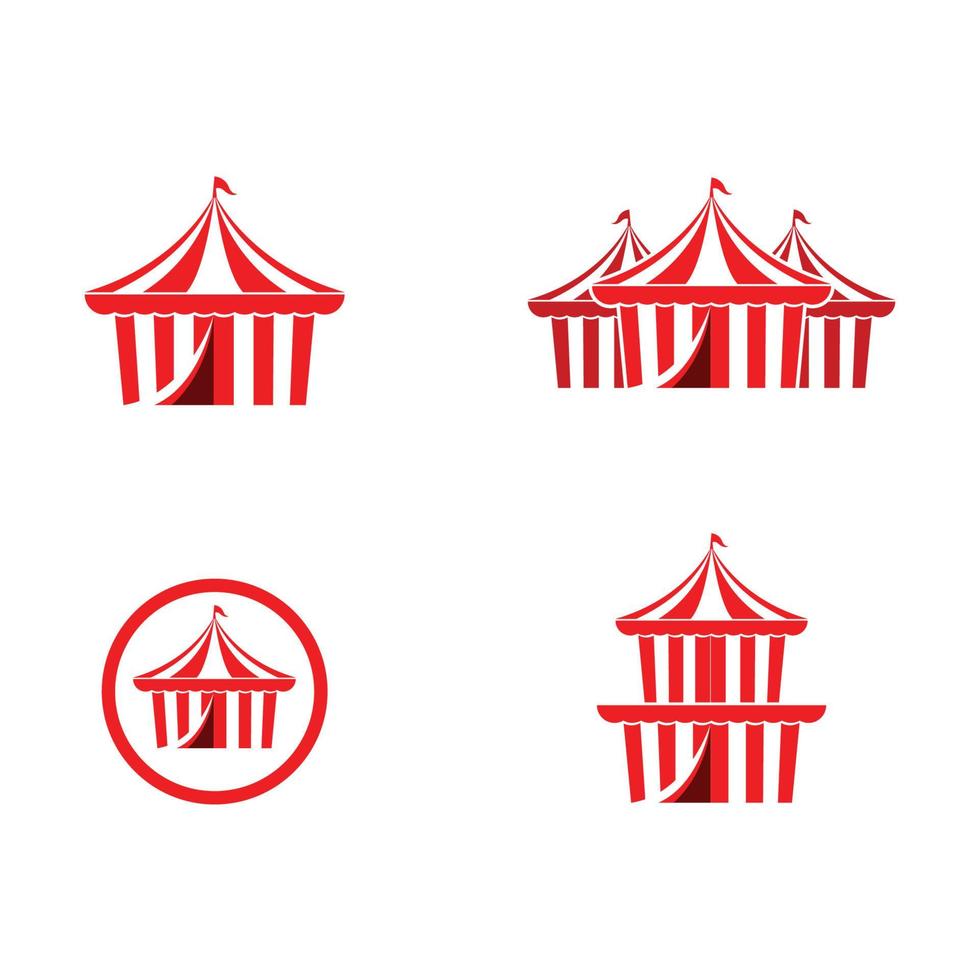 Circus tent logo template Vector