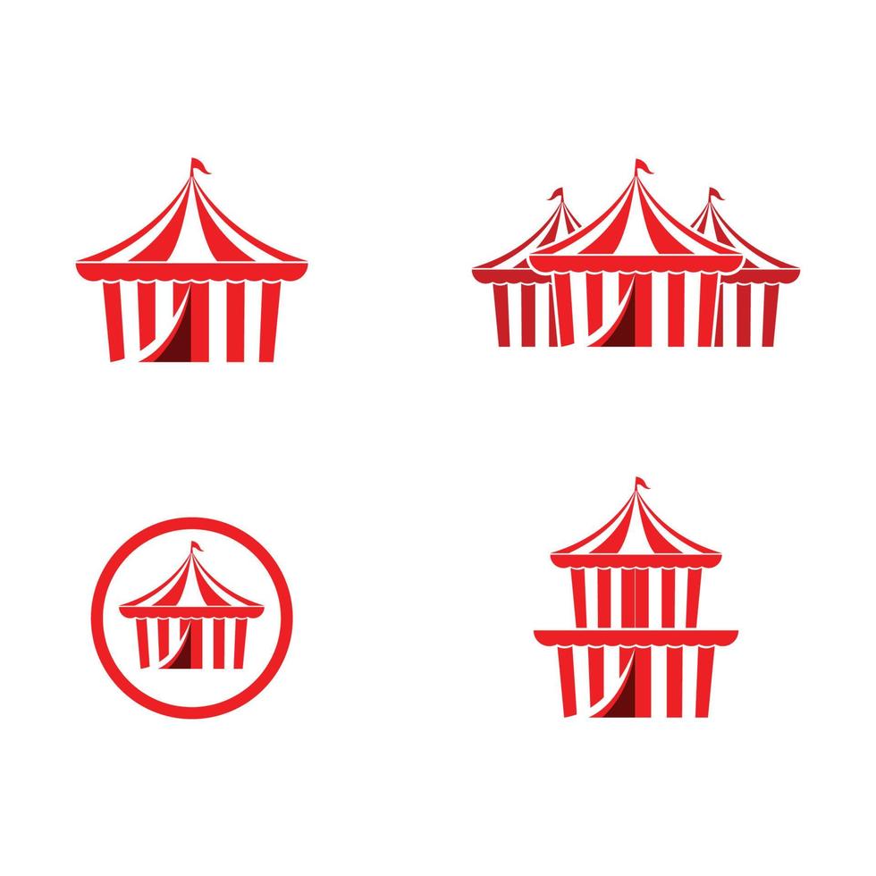 Circus tent logo template Vector