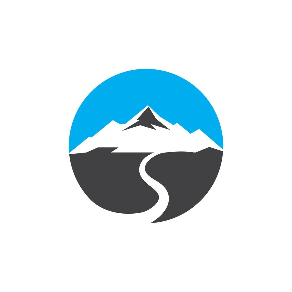 High Mountain icon Logo vector illustration design