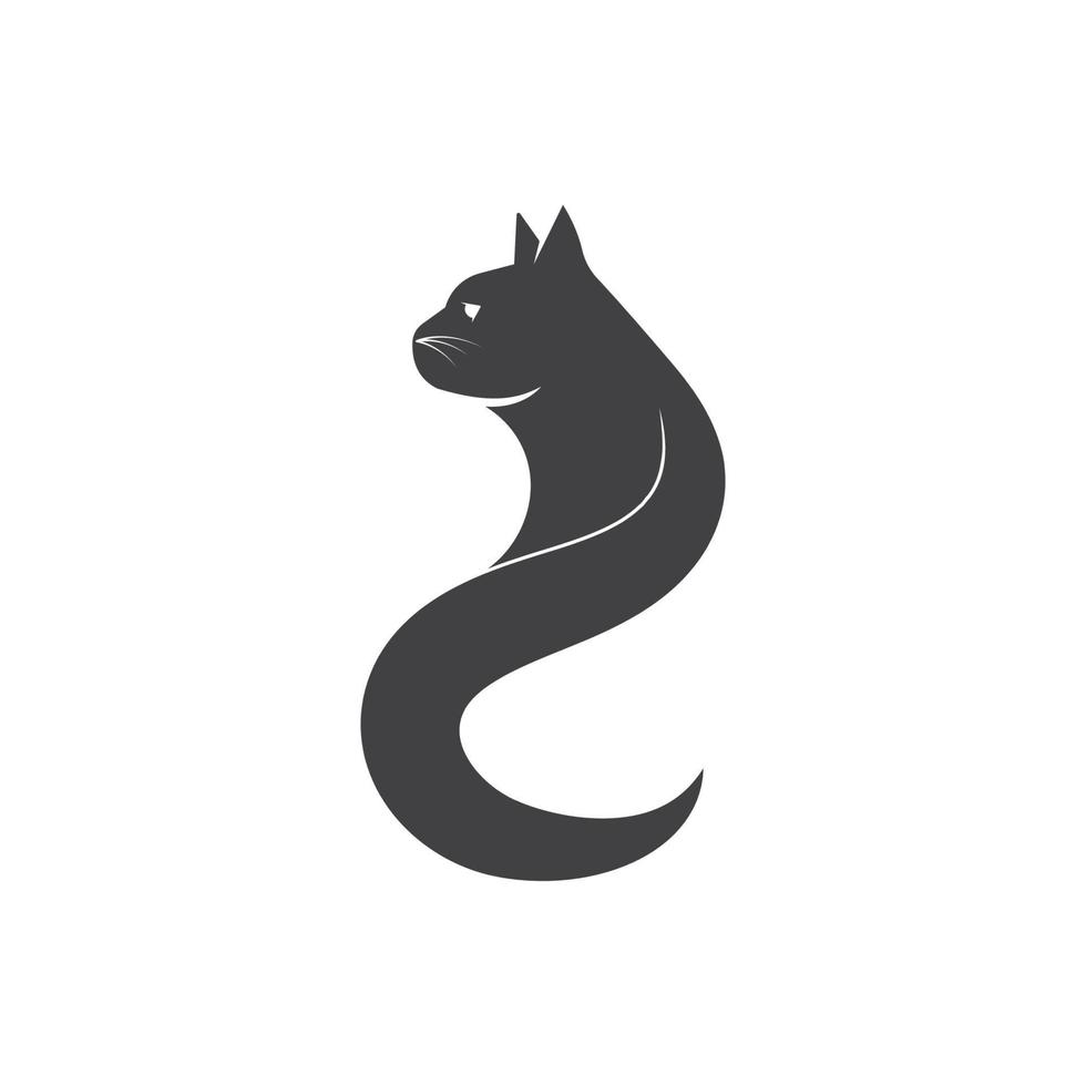 diseño de ilustración de vector de gato animal