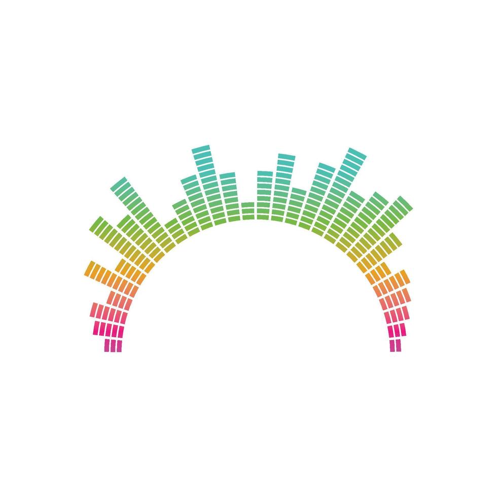 equaizer,sound waves  and sound effect ilustration logo vector icon