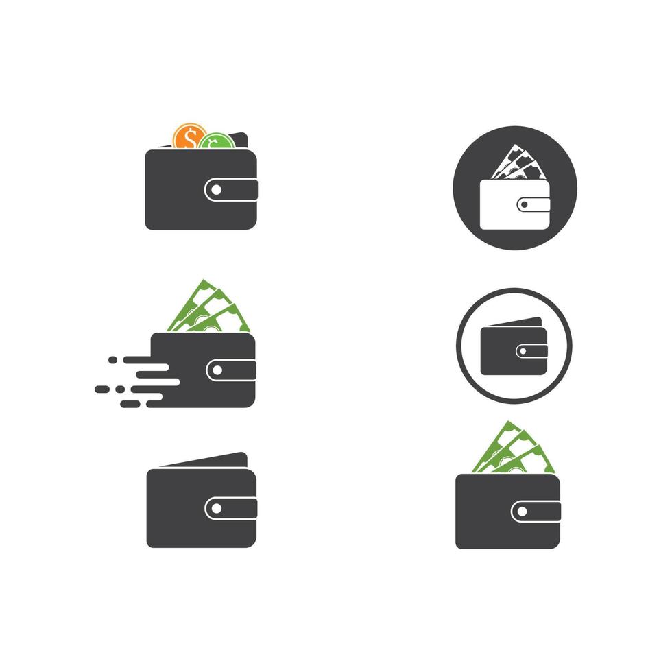 wallet logo icon vector illustration design