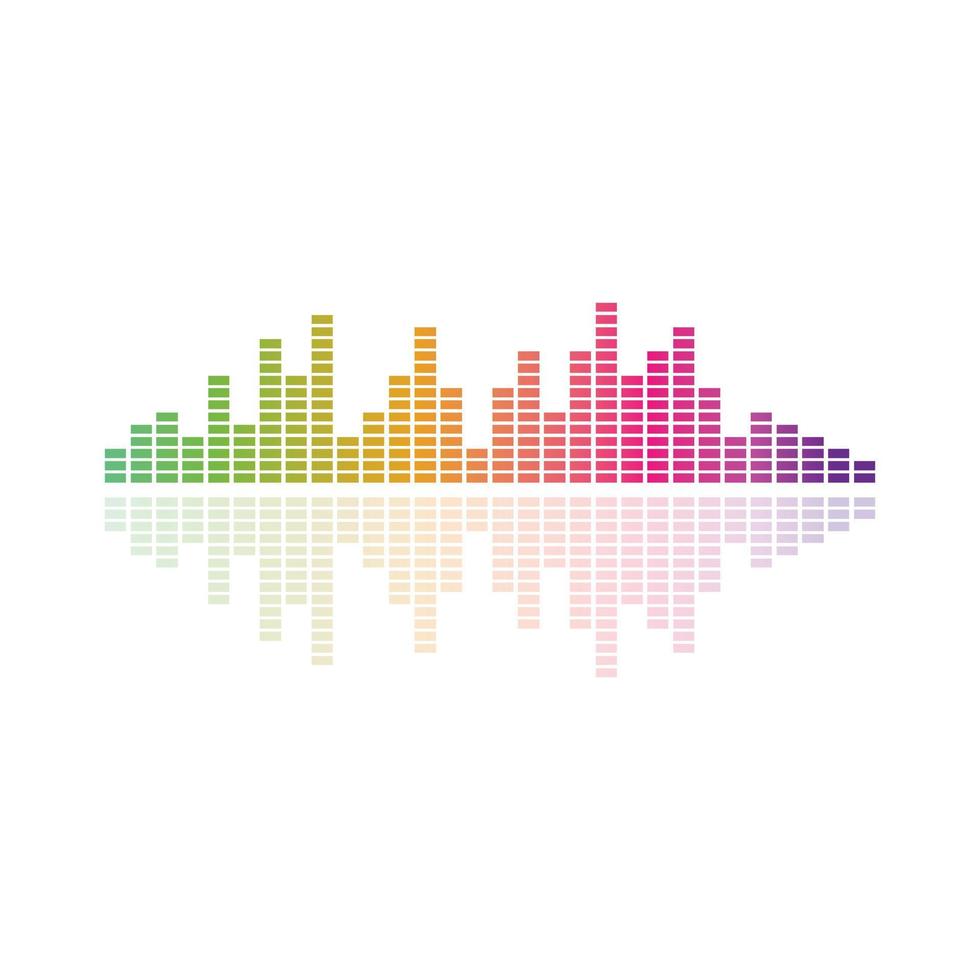 equaizer,sound waves  and sound effect ilustration logo vector icon