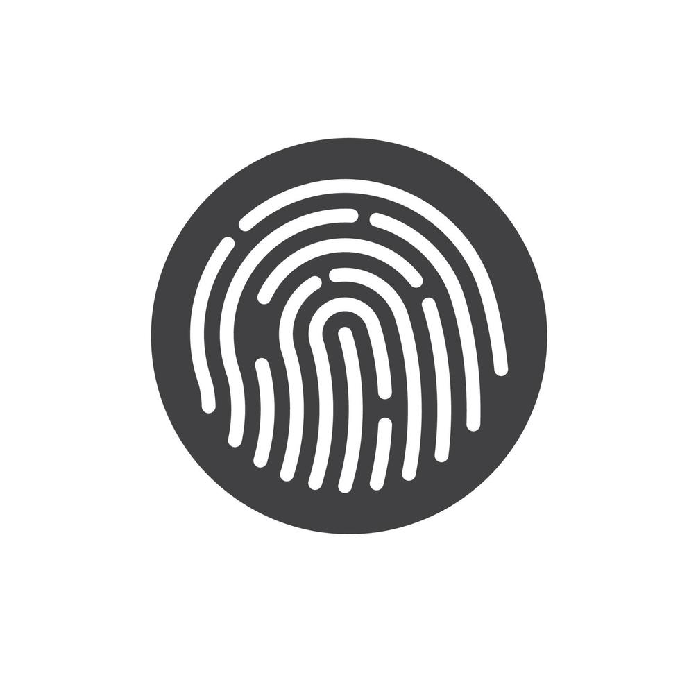 fingerprint logo icon illustration vector template