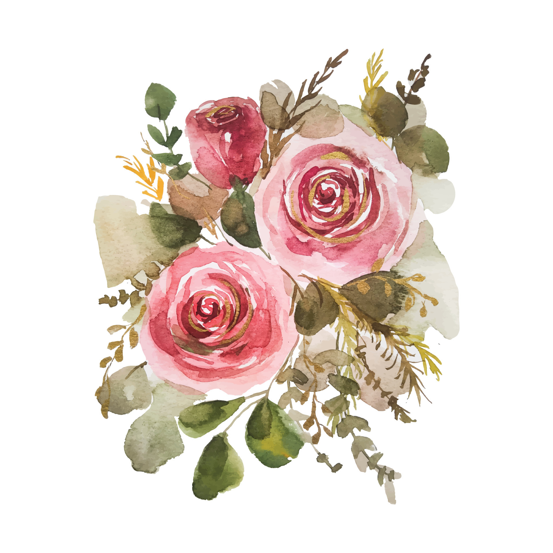 watercolor flower bouquet clipart 19608772 Vector Art at Vecteezy