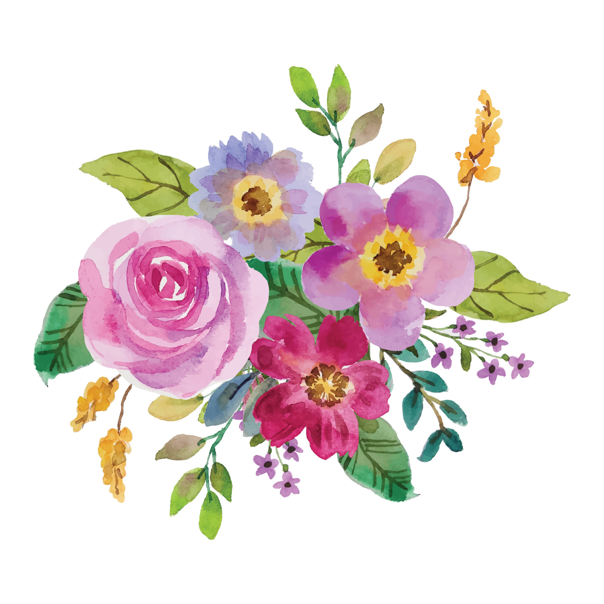 watercolor flower bouquet clipart 19608783 Vector Art at Vecteezy