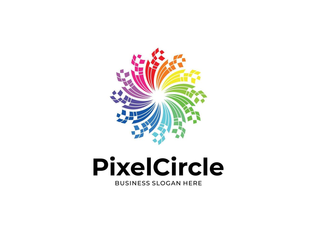 Illustration vector graphic of pixel circle technology logo designs concept. Perfect for technology, network, company, creative, teamwork, social, team, and community