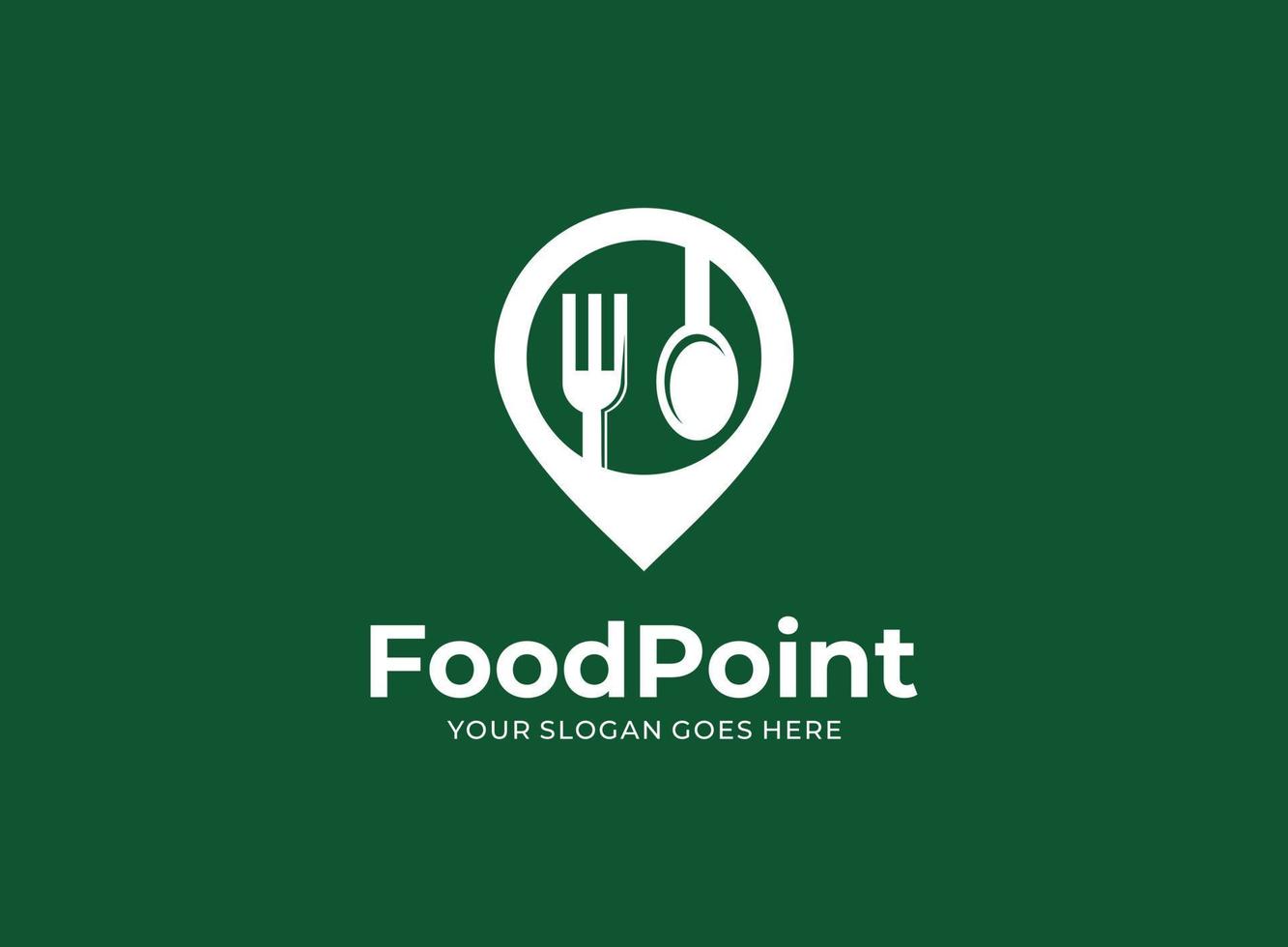 Vector logo design template restaurant pinpoint