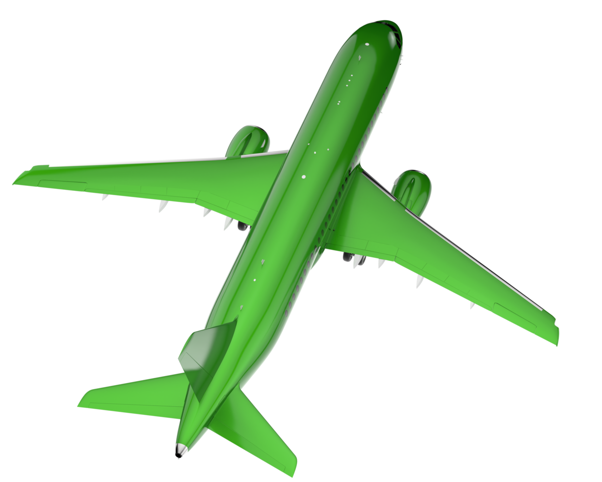 Flugzeug isoliert auf transparentem Hintergrund. 3D-Rendering - Abbildung png