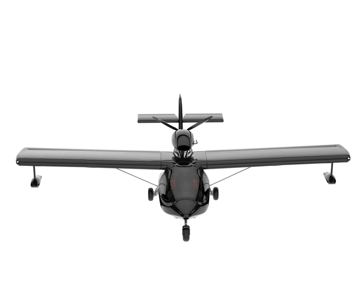 Airplane isolated on transparent background. 3d rendering - illustration png