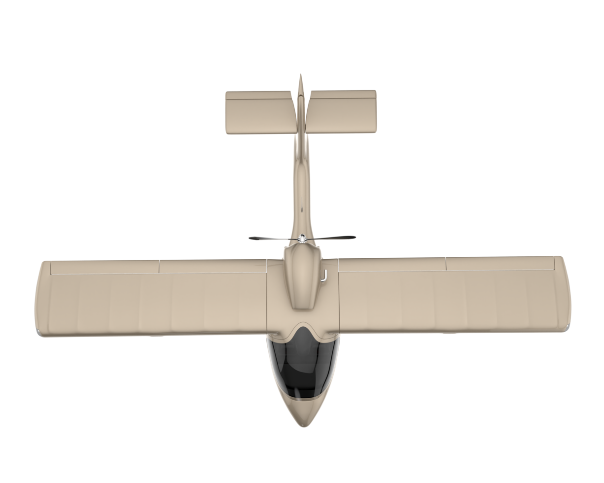 Airplane isolated on transparent background. 3d rendering - illustration png