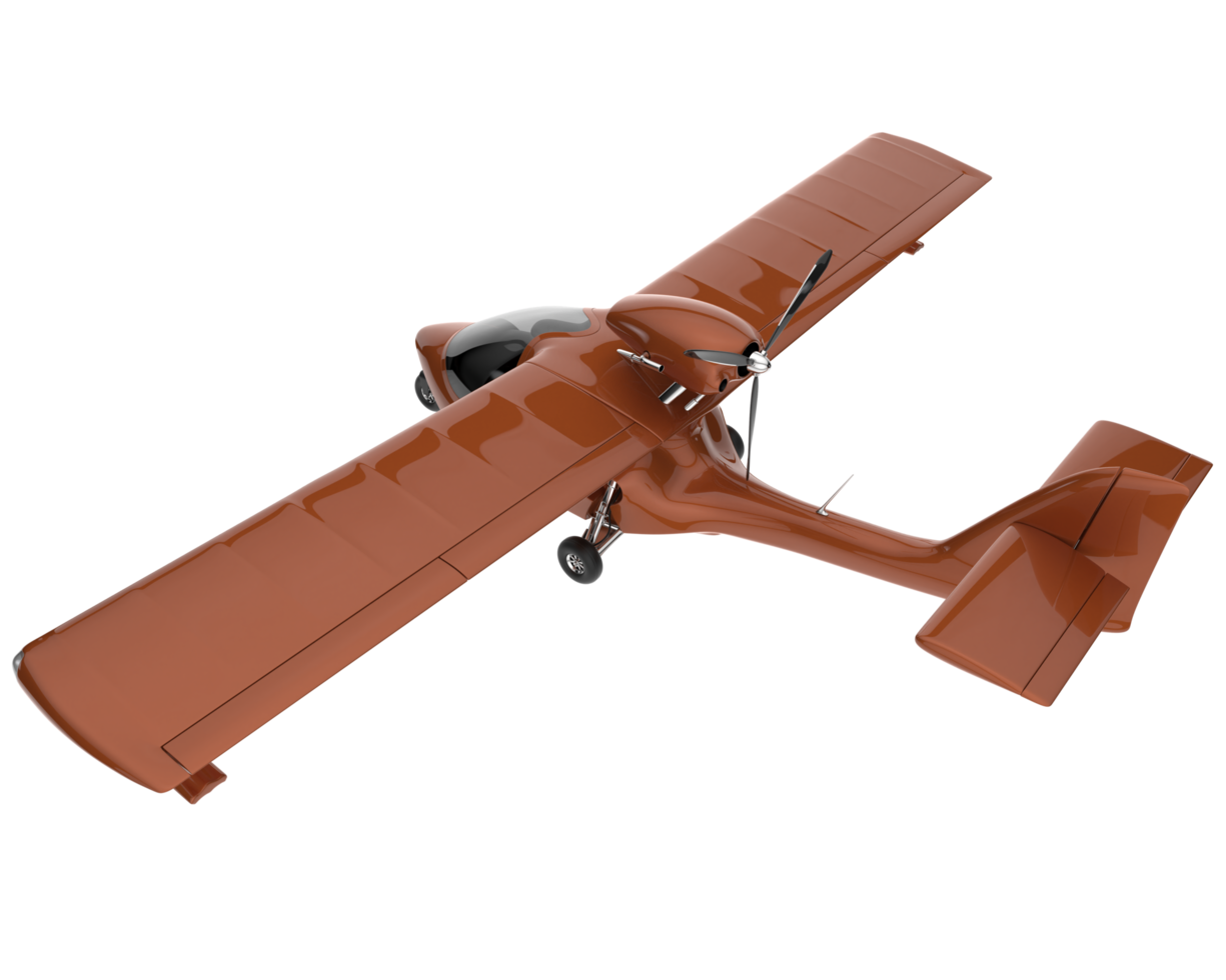 Airplane isolated on transparent background. 3d rendering - illustration png
