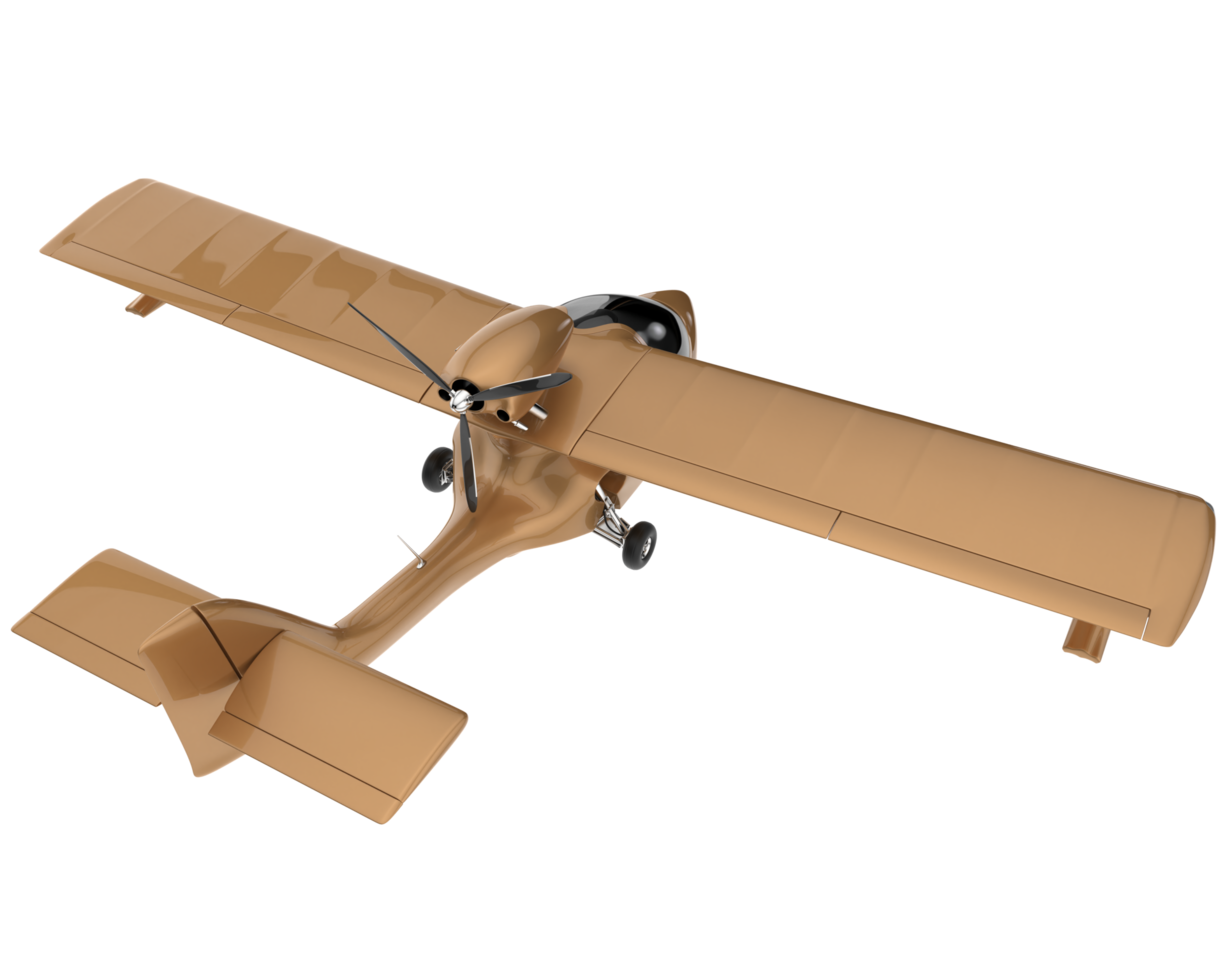 Airplane isolated on transparent background. 3d rendering - illustration png