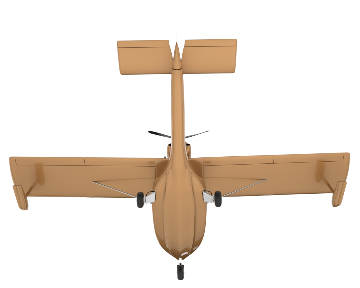 Airplane isolated on transparent background. 3d rendering - illustration png