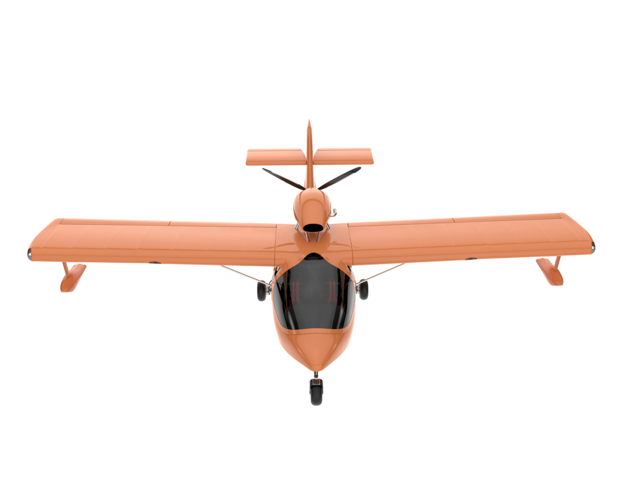 Airplane isolated on transparent background. 3d rendering - illustration png