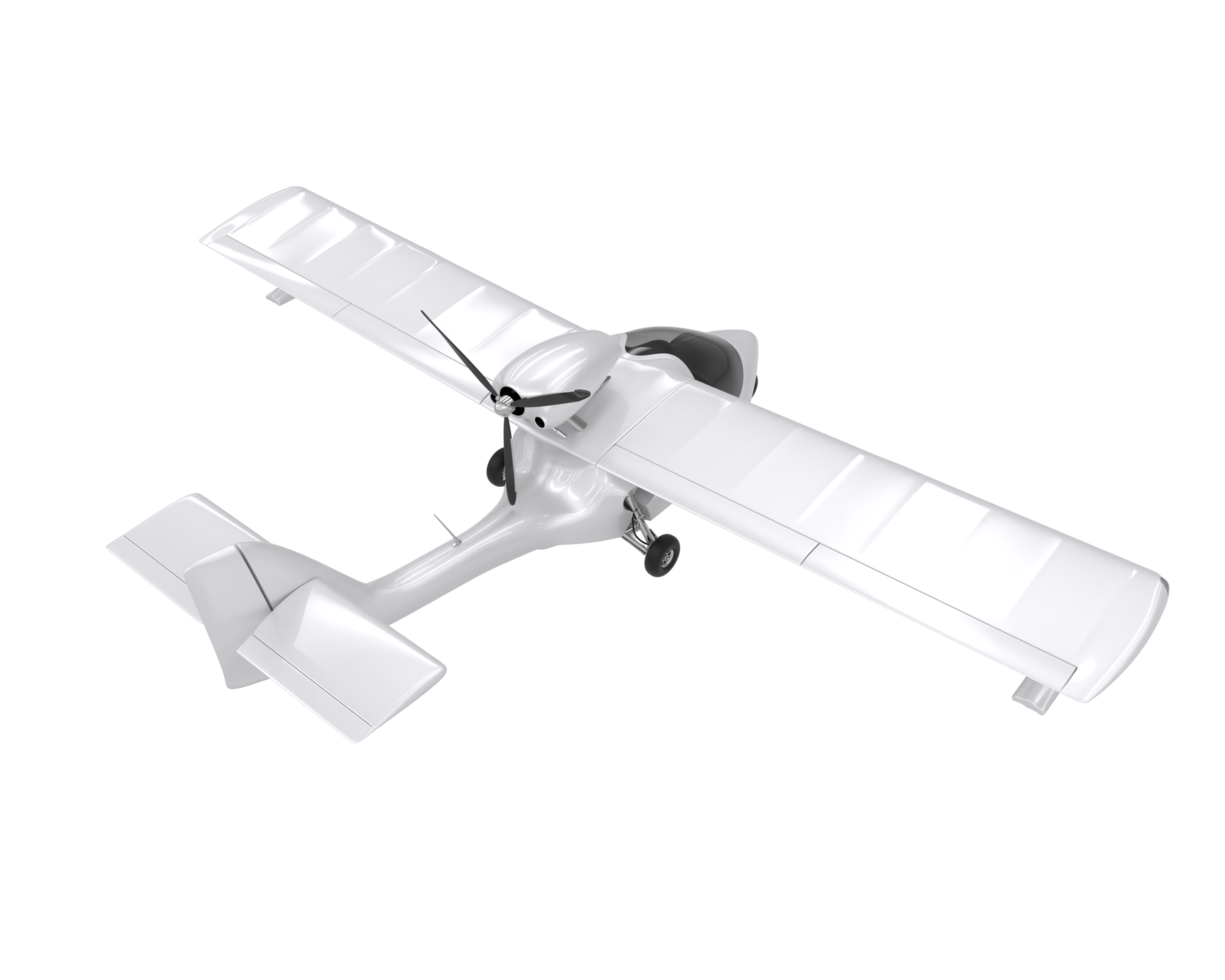 Airplane isolated on transparent background. 3d rendering - illustration png