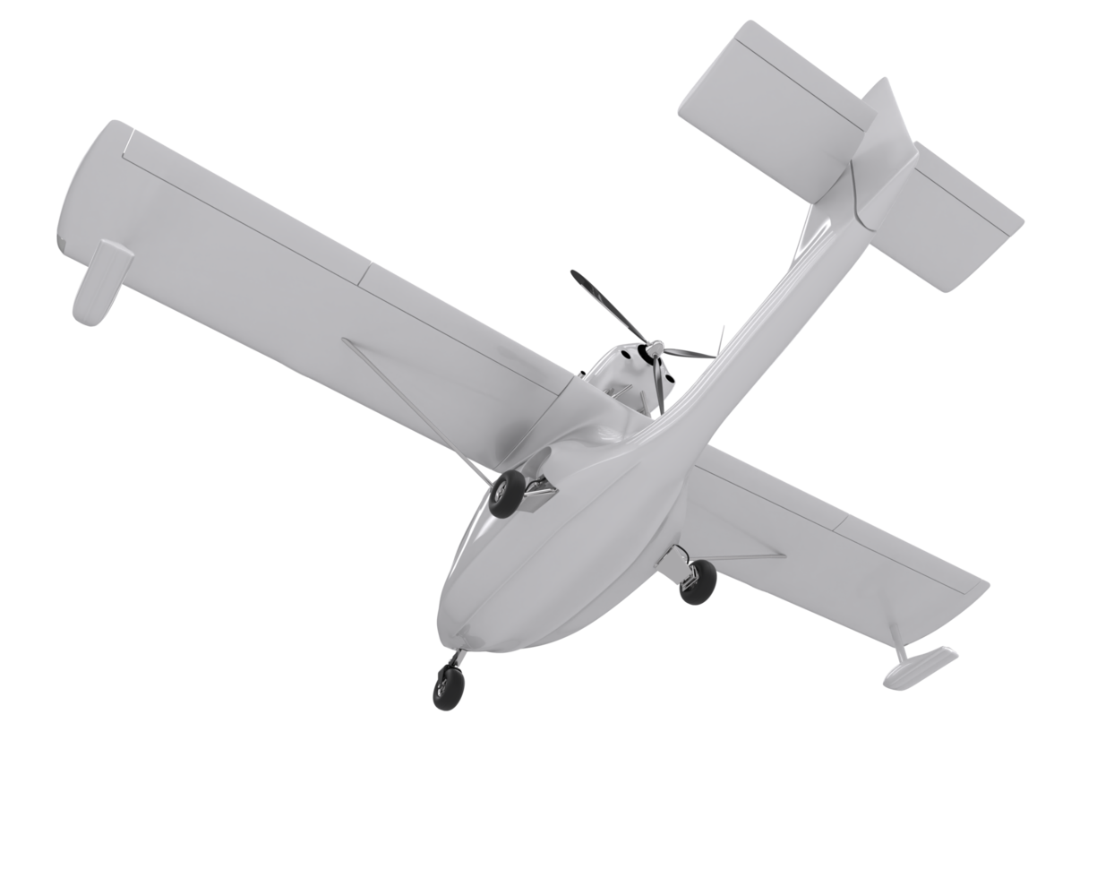 Airplane isolated on transparent background. 3d rendering - illustration png