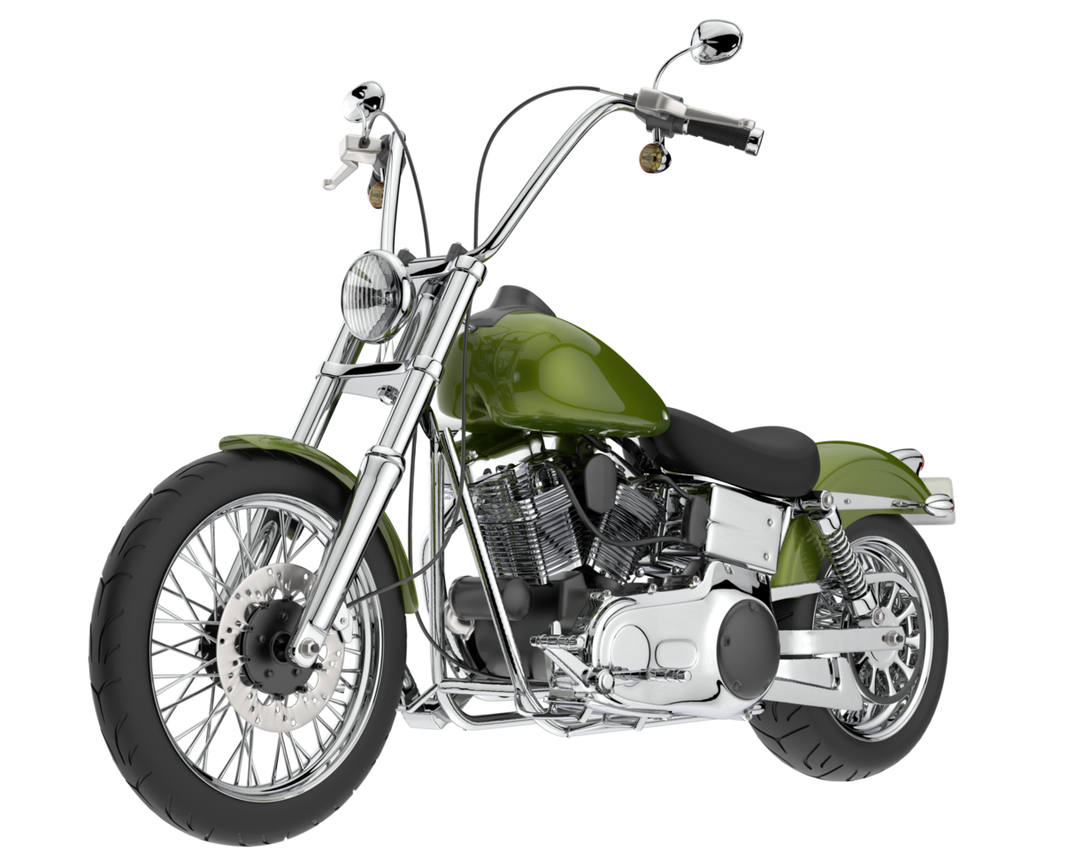 Motorcycle isolated on transparent background. 3d rendering - illustration png