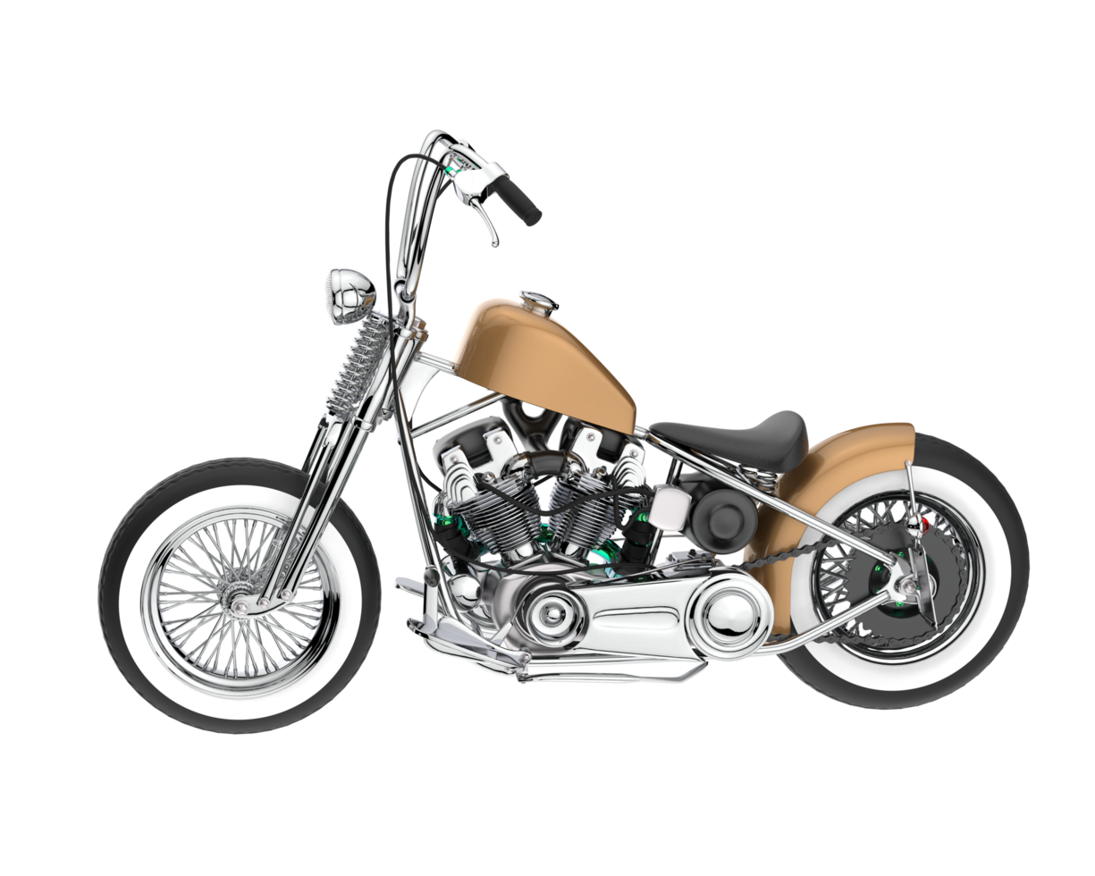 Motorcycle isolated on transparent background. 3d rendering - illustration png