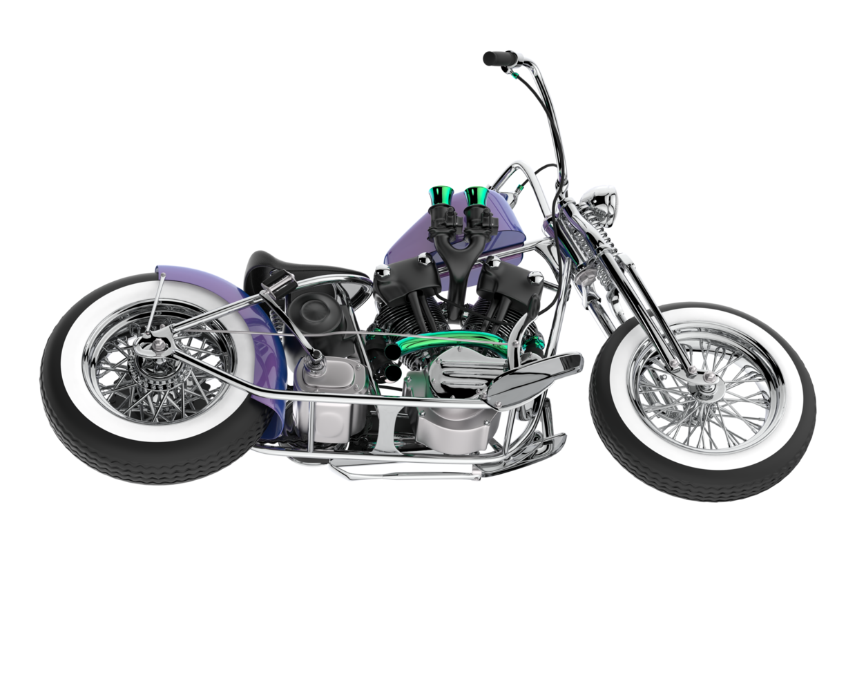 Motorcycle isolated on transparent background. 3d rendering - illustration png