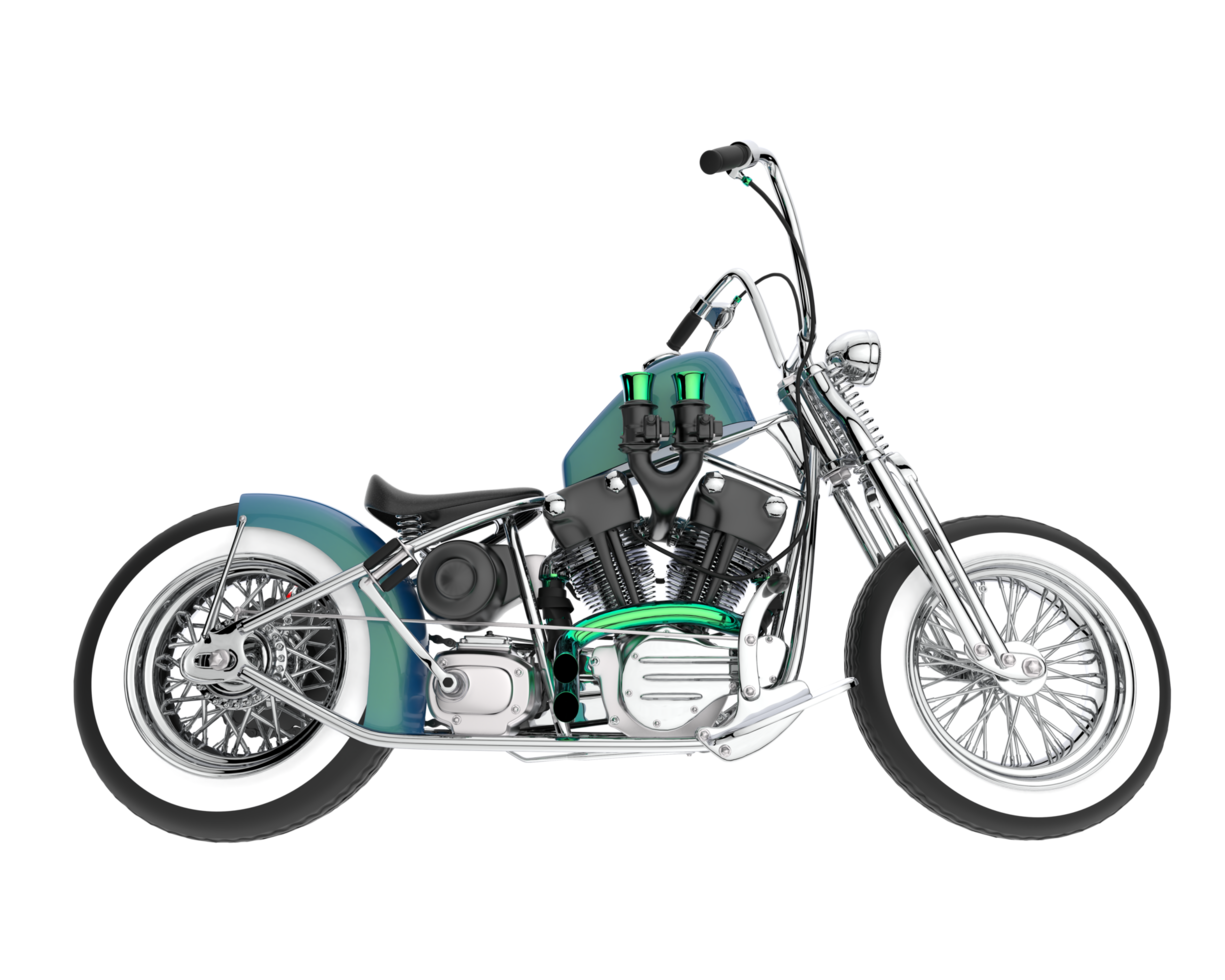 Motorcycle isolated on transparent background. 3d rendering - illustration png