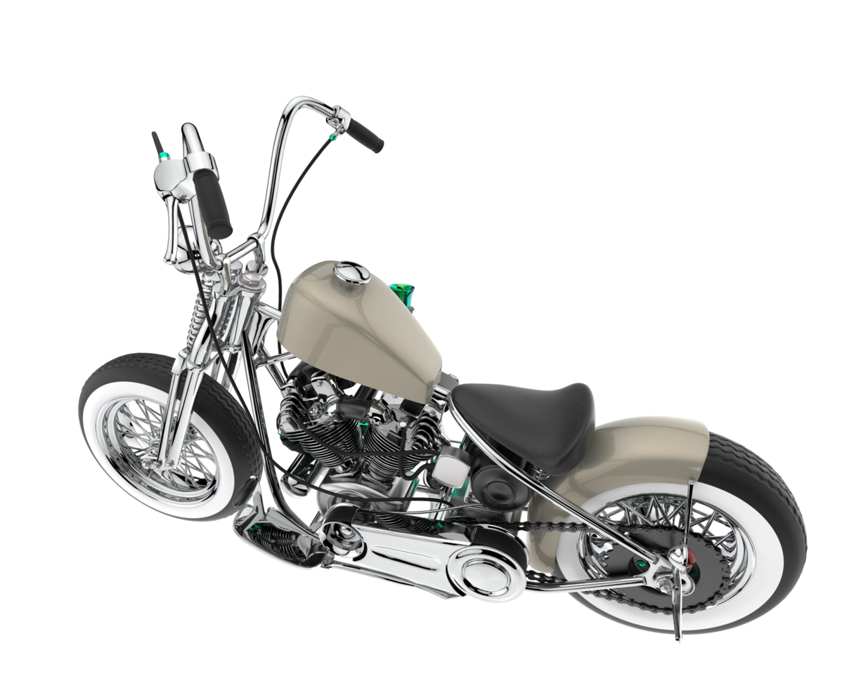 Motorcycle isolated on transparent background. 3d rendering - illustration png