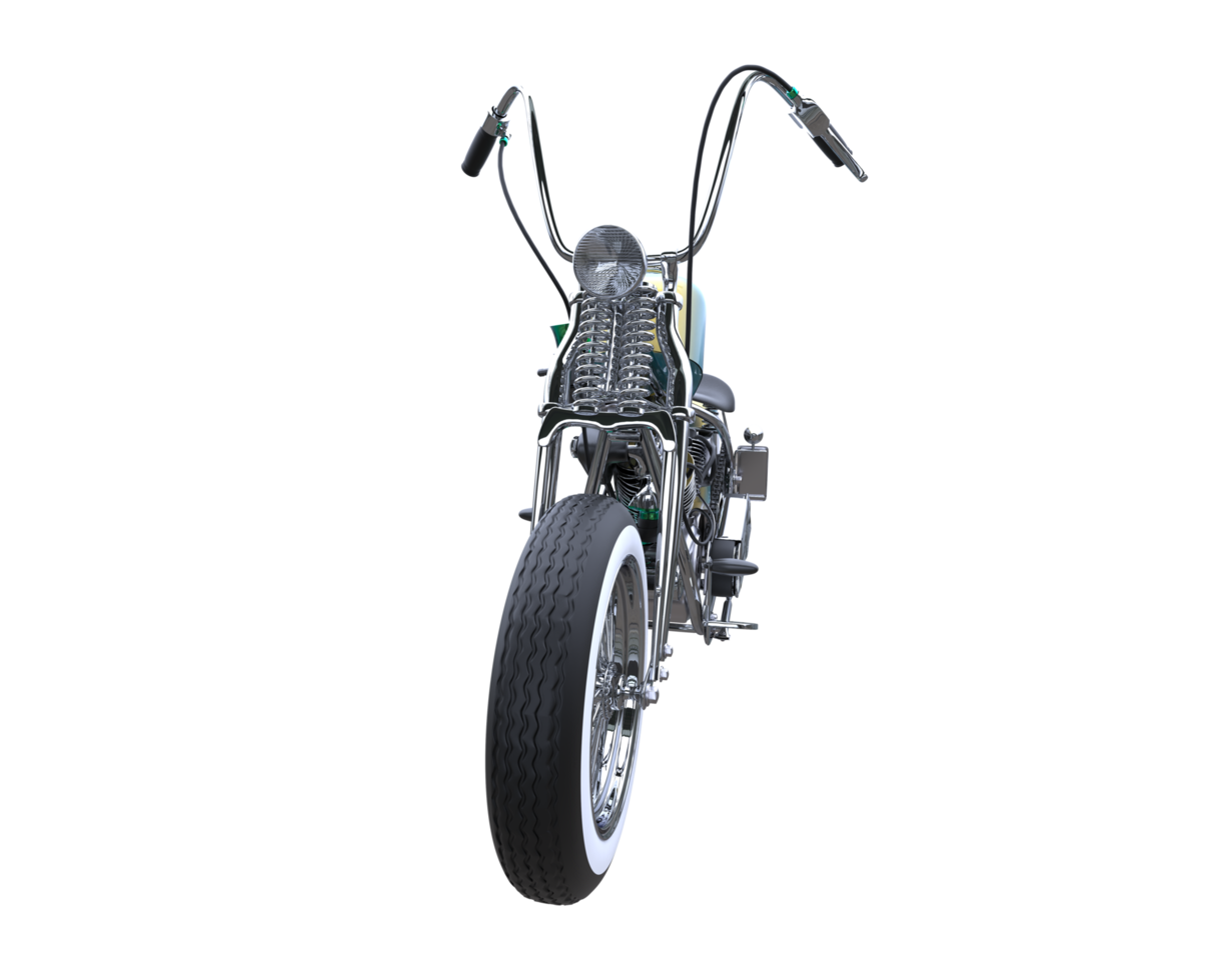 Motorcycle isolated on transparent background. 3d rendering - illustration png