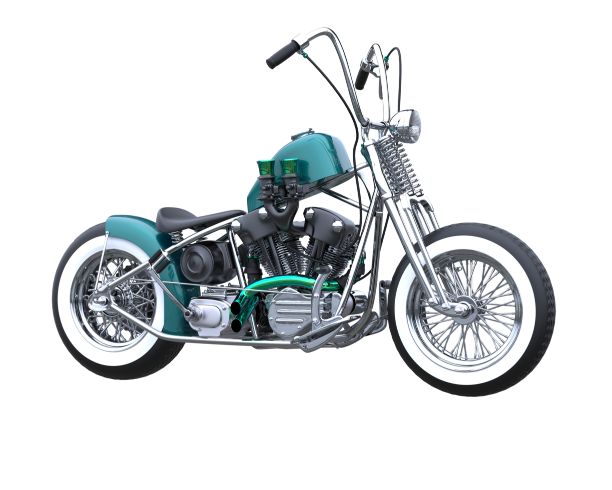 motocicleta isolada em fundo transparente. renderização 3D - ilustração png