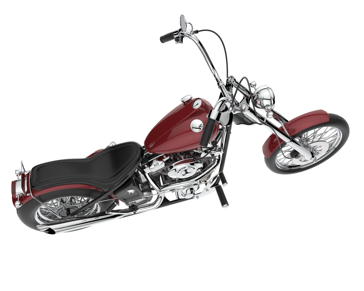 Motorcycle isolated on transparent background. 3d rendering - illustration png