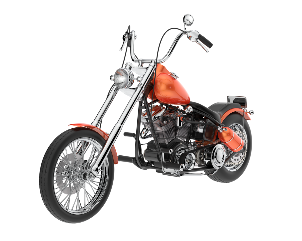 Motorcycle isolated on transparent background. 3d rendering - illustration png