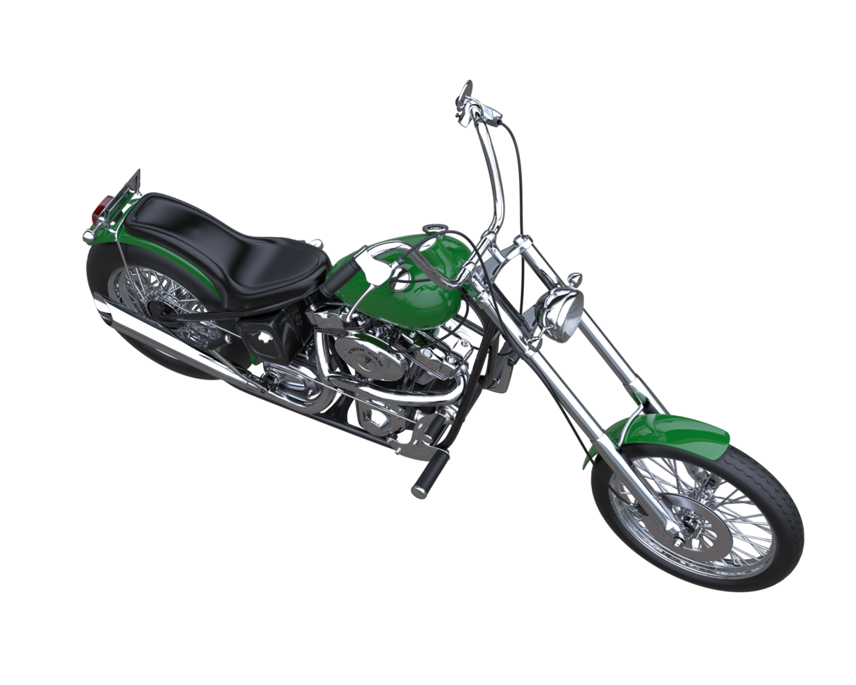 Motorcycle isolated on transparent background. 3d rendering - illustration png