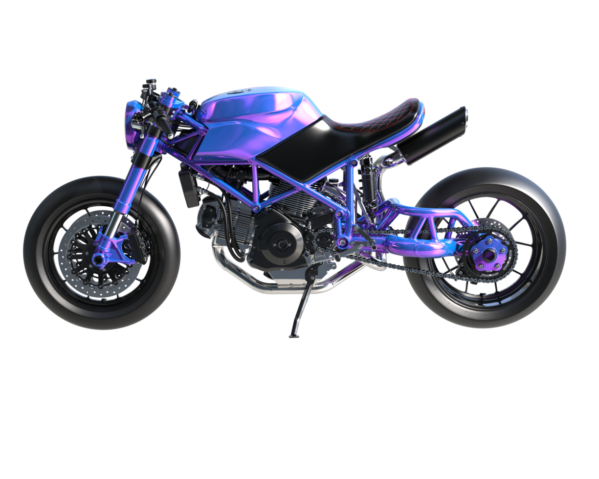 Motorrad isoliert auf transparentem Hintergrund. 3D-Rendering - Abbildung png