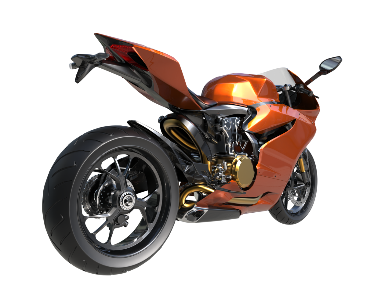 Motorcycle isolated on transparent background. 3d rendering - illustration png