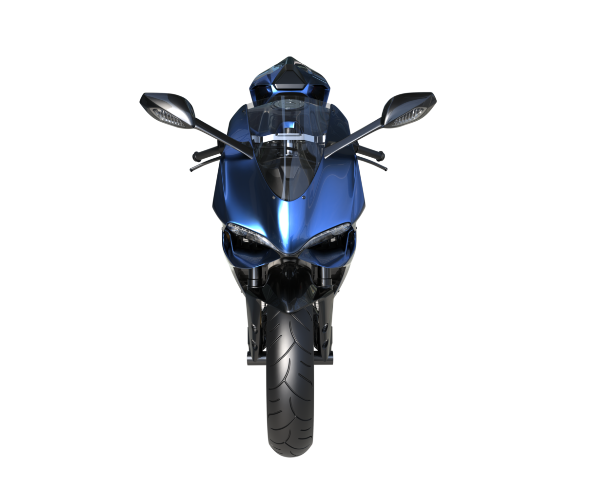 moto isolée sur fond transparent. rendu 3d - illustration png